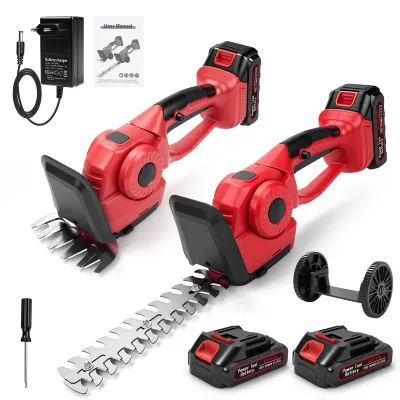 Produktbild von Elektrische Heckenschere 2-in-1 - 550 W Motor - 21 V, 1,5 Ah Akku - 200 mm Schnittbreite - Messer aus Manganguss - Gartengerät