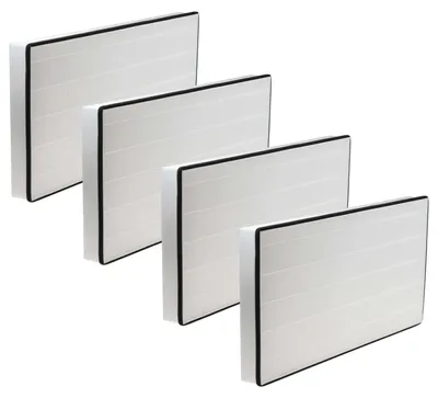 Produktbild von vhbw 4x Pollenfilter kompatibel mit Vallox ValloPlus 500 SC, 500 SE, 500 SE Sole Lüftungsgerät - Luftfilter F7, 45,3 x 22,5 x 5,2 cm Schwarz Weiß