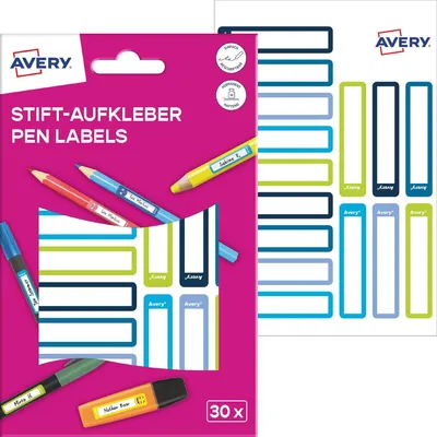 Produktbild von Avery Zweckform Stiftetiketten blau grün 50x10