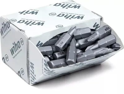 Image de Wiha 7929-001PH1x25(VE50) 08047 Philips bit PH 1 Chromium-vanadium steel tempered C 6.3 50 pc(s)