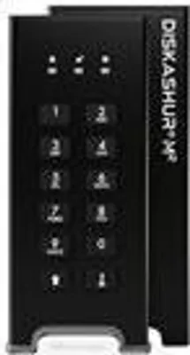 Produktbild von iStorage diskAshur M2 PIN, 2 TB, M.2, USB Type-A / USB Type-C, 3.2 Gen 1 (3.1 Gen 1), 370 MB/s, Schwarz