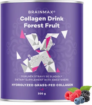 Obrázek produktu pro BrainMax Pure® Collagen Drink, kolagenový nápoj, lesní plody 300 g