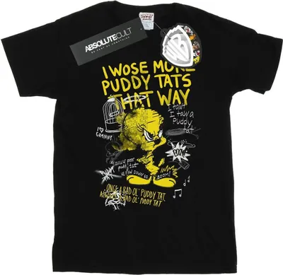 Produktbild von Looney Tunes - "Tweety Pie More Puddy Tats" T-Shirt für Damen BI31216 (XXL) (Schwarz)