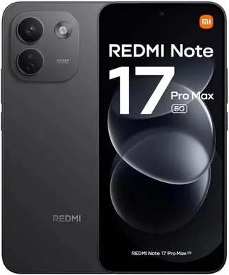 Immagine prodotto di Xiaomi REDMI Note 17 Pro Max 5G, smartphone, 8GB di RAM, 512GB di memoria, colore nero, batteria da 9210mAh, display AMOLED a 120Hz, con NFC