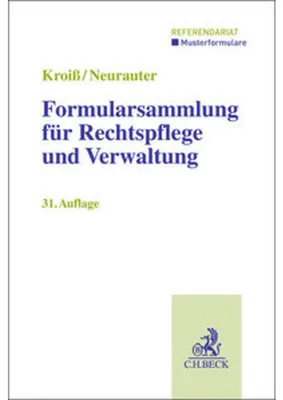 Obrázek produktu pro Formularsammlung für Rechtspflege und Verwaltung