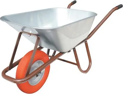 Produktbild von Betonkarre 90 l, Poly, Polymeres Kugellagerrad, verzinkt, 200 kg Tragfähigkeit