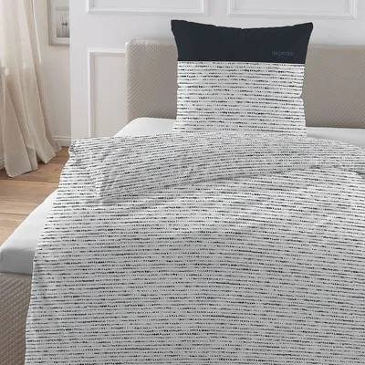 Produktbild von Hechter Paris Bettwäsche 41307 schwarz 155x220 cm + 80x80 cm