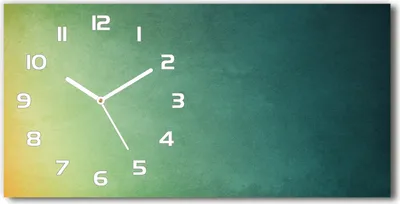Produktbild von Wanduhr aus Glas – 60x30 cm - Glasbild - Glasuhr - Gehärtetes Glas - weisse-zeiger - marine-Gradienten