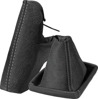 Produktbild von Schaltsack und Handbremsmanschette Opel Astra H 2004-2010 in Echtleder schwarz Nhat grau