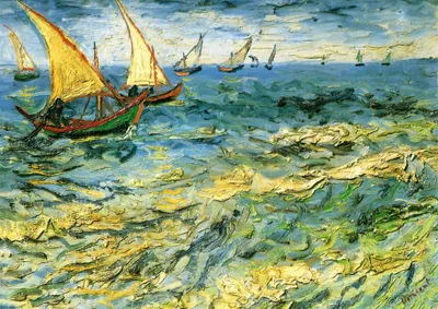 Produktbild von Kunstkarte Vincent van Gogh "Das Meer bei Saintes-Maries"