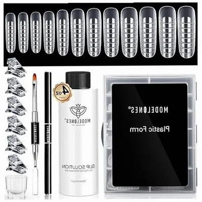 Zdjęcie produktu dla Foremki do paznokci żelowych zestaw 120 szt akryl dla manicure DIY