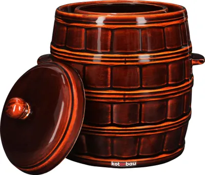 Produktbild von KOTARBAU® Gärtopf Steinguttopf Sauerkrauttopf Gurkentopf mit Deckel 12L
