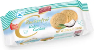 Produktbild von Coppenrath Zuckerfrei Kokos Cookies 200g