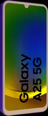 Produktbild von Samsung Galaxy A25 5G, 128 GB, Yellow, 6,5 Zoll, Android 14, Fingerabdruckscanner, 161 mm x 76,5 mm x 8,3 mm, 5000 mAh