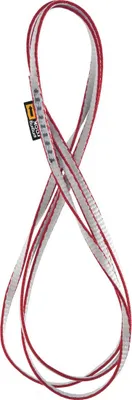 Bandschlinge Dyneema Sling 8 mm von Singing Rock; grau mit rotem Rand; für Kletteranwendungen.