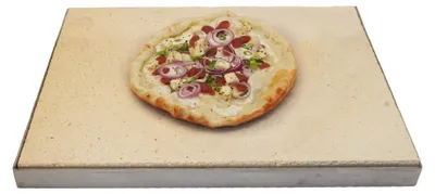 Produktbild von Pizzastein Grill 45 x 40 x 3 cm + Edelstahlrahmen