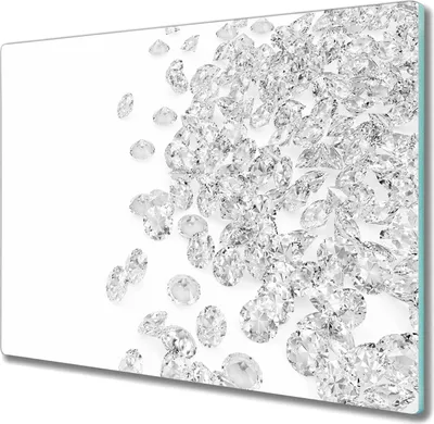 Produktbild von Coloray Kochplattenabdeckung Herdabdeckplatte 60x52 cm Hackbrett Schneidebrett Küchenbrett - kostbare Diamanten