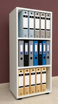 Produktbild von VCM Holzregal stehend | platzsparender Aktenschrank | Maße ca. H. 108 x B. 49 x T. 32 cm | Elegantes Regal | Büroregal – Ulas 3f
