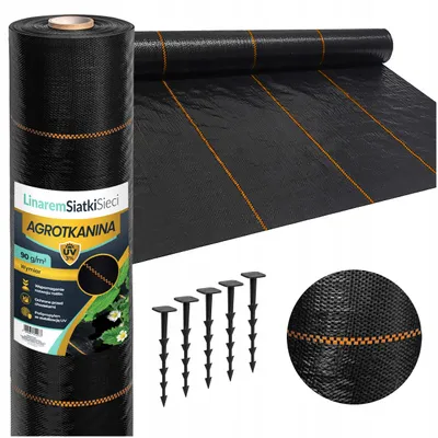 Zdjęcie produktu dla Agrotkanina 90G 0,8X100M Czarna Mata Scółkująca Na Chwasty Uv3