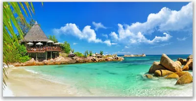 Produktbild von Tulup Leinwand-Bilder 120x60 Wandbild Canvas Kunstdruck Strand Meer Steine Landschaft
