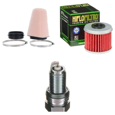 Obrázok produktu pre Servisná sada pre Honda TRX 450 R Sportrax 2006–2009: vzduchový filter, olejový filter, zapaľovacia sviečka od pamoto – nová