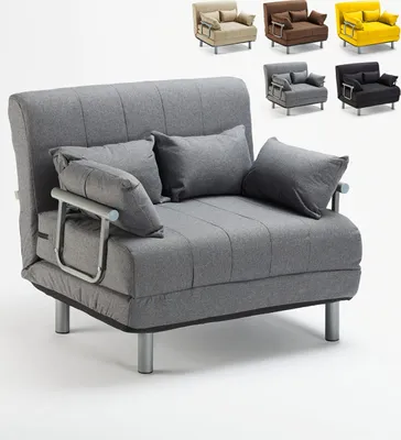 Produktbild von Deborah Twin 1,5-Sitzer Stoff Schlafsessel Schlafsofa klappbar - Grau