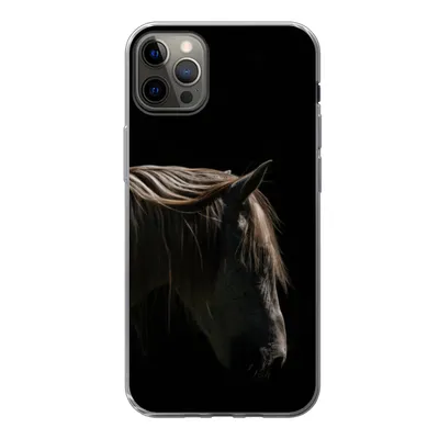 Produktbild von MuchoWow® Handyhülle Schutzhülle Hülle für iPhone 13 Pro Max Pferd - Tiere - Weiß Silikon Softcase Handy Hülle - Mobiltelefon