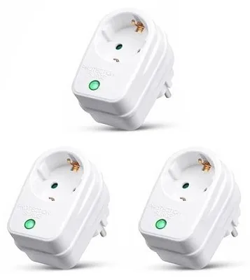 Zdjęcie produktu dla Adapter do gniazdka przeciwprzepięciowy 3500W ochrona odgromowa ze