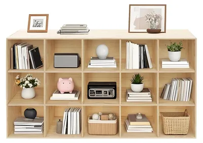 Image de Étagère en bois à 3 niveaux pour salon et bureau