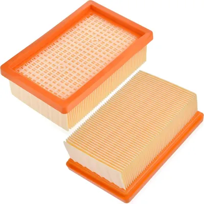 Two air filters are shown against a white background.