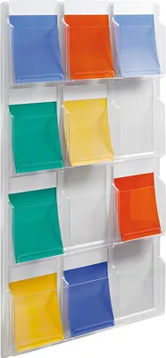 Imagen del producto de helit H6259702, soporte de pared, 12 compartimentos, formato A4