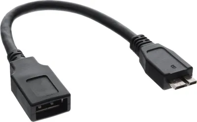 Produktbild von InLine® USB 3.2 Gen.1 OTG-Adapter, Micro-USB-B-Stecker / A-Buchse, Kabel 0,15 m