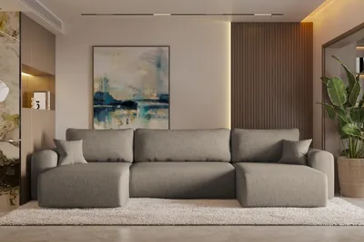 Produktbild von Kaiser Möbel Ecksofa mit schlaffunktion und bettkasten, Sofa, Couch U-form CAPRI Verita Dunkelbeige