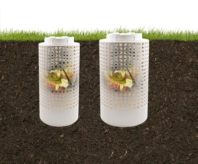 Immagine prodotto di 2 contenitori per il compost da giardino - Cassette per il compost interrate con fori