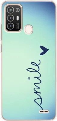 Produktbild von König Design Hülle kompatibel mit ZTE Blade A52 Kunststoff Soft Handyhülle - Handy Case Smile Blau