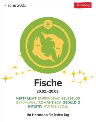 Produktbild von Fische Sternzeichenkalender 2025 - Tagesabreißkalender - Ihr Horoskop für jeden Tag