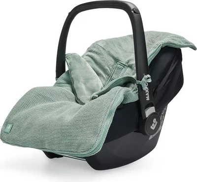 Image de Jollein Chancelière pour siège-auto et poussette Basic Knit Vert Cendré