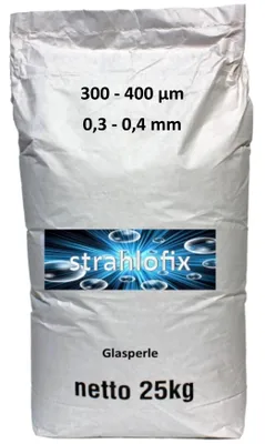 Produktbild von 25 kg Glasperlen Strahlmittel 300-400 µm 0,3-0,4mm