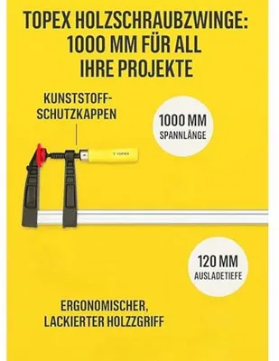 Productafbeelding van Timmermans-spanklem 120 x 1000 mm voor Timmerwerk