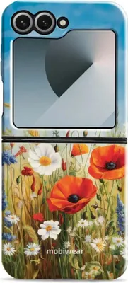 Produktbild von Handyhülle für Galaxy Z Flip7 FE / 6, Mobiwear Elite Pro, Wiesenblumen