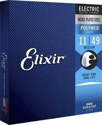 Image de Cordes de guitare électrique Elixir 12100 Polyweb 11-49