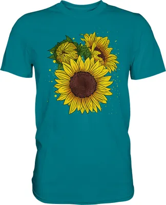 Produktbild von Sonnenblumen Shirt Garten Geschenk Gärtner – Diva Blue / L