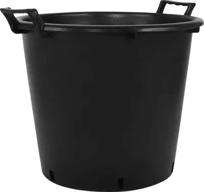 Produktbild von Pflanzcontainer mit Griff geli Kunststoff Ø 45 cm H 36 cm schwarz