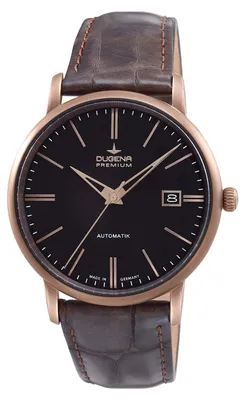 Produktbild von Dugena 7000360 Herren-Armbanduhr, Edelstahl-Gehäuse, Leder-Armband