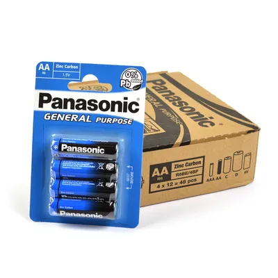 Obrázok produktu pre Batérie Panasonic AA General Purpose 1,5 V v blistri po 4 kusoch