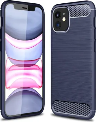 Produktbild von Schutzhülle Handyhülle für Apple iPhone 12 Mini Case Cover Carbon Optik Blau