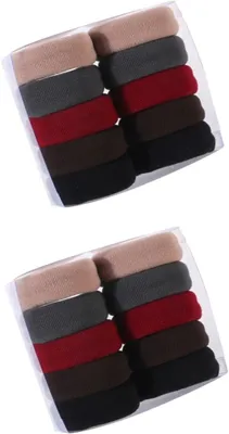 Produktbild von 20 bunte, dicke Haargummis für Damen und Mädchen – elastische Haarschlaufen für Pferdeschwänze und den Alltag