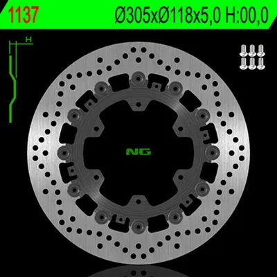 Image de NG BRAKES Bremsscheibe schwimmend rund