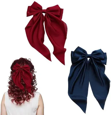 Produktbild von Elegante 2-teilige Haarspangen mit großer Schleife für Damen