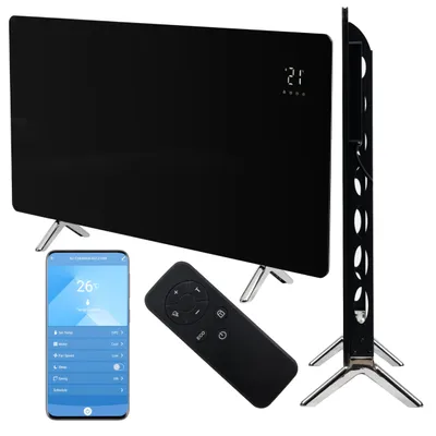 Zdjęcie produktu dla Grzejnik na podczerwień 720 W Promiennik Czarny SZKŁO WiFI Pilot Panel